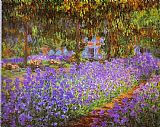 Garden Canvas Paintings - Irises in Monet's Garden